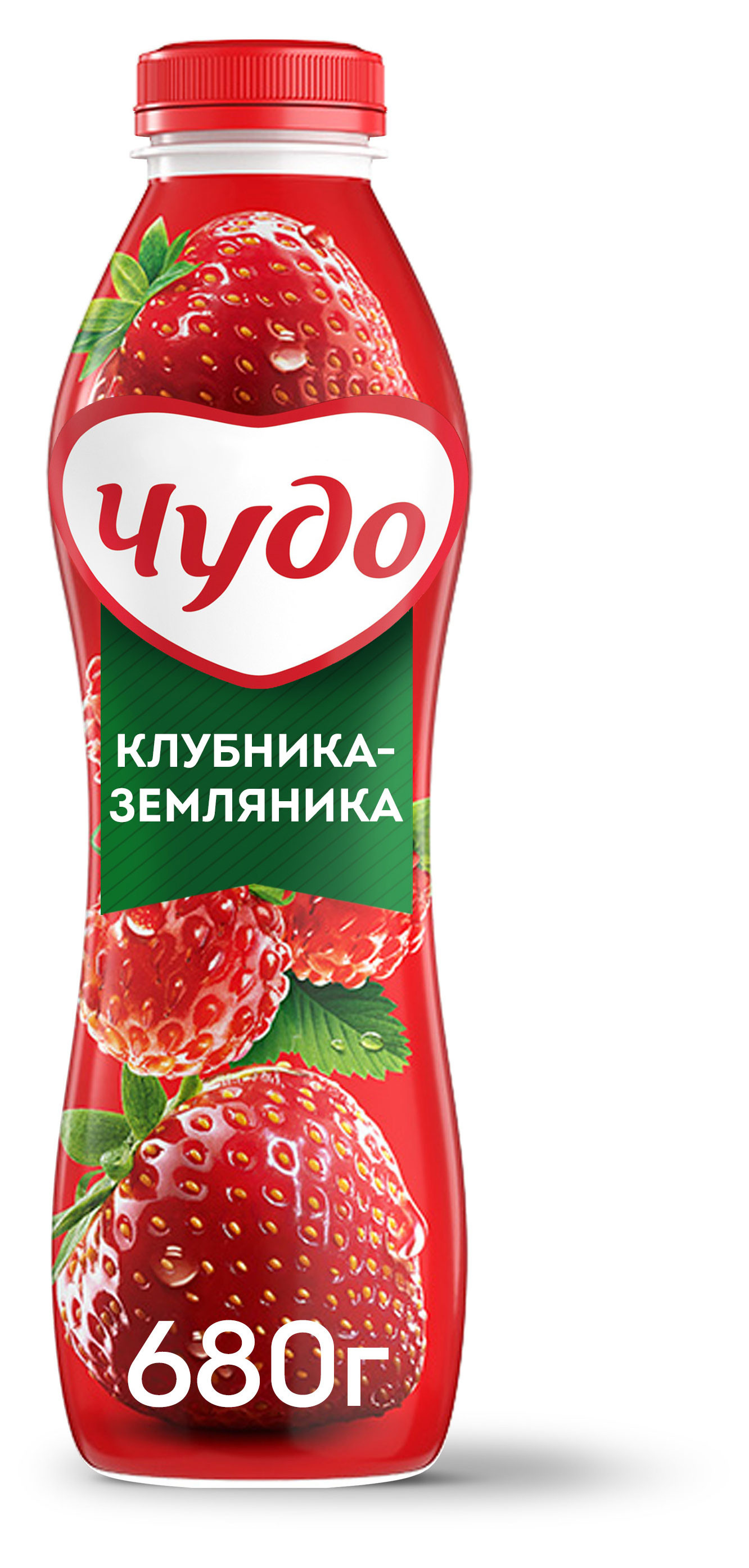 Йогурт питьевой «Чудо» Клубника-Земляника 1,9% БЗМЖ, 680 г