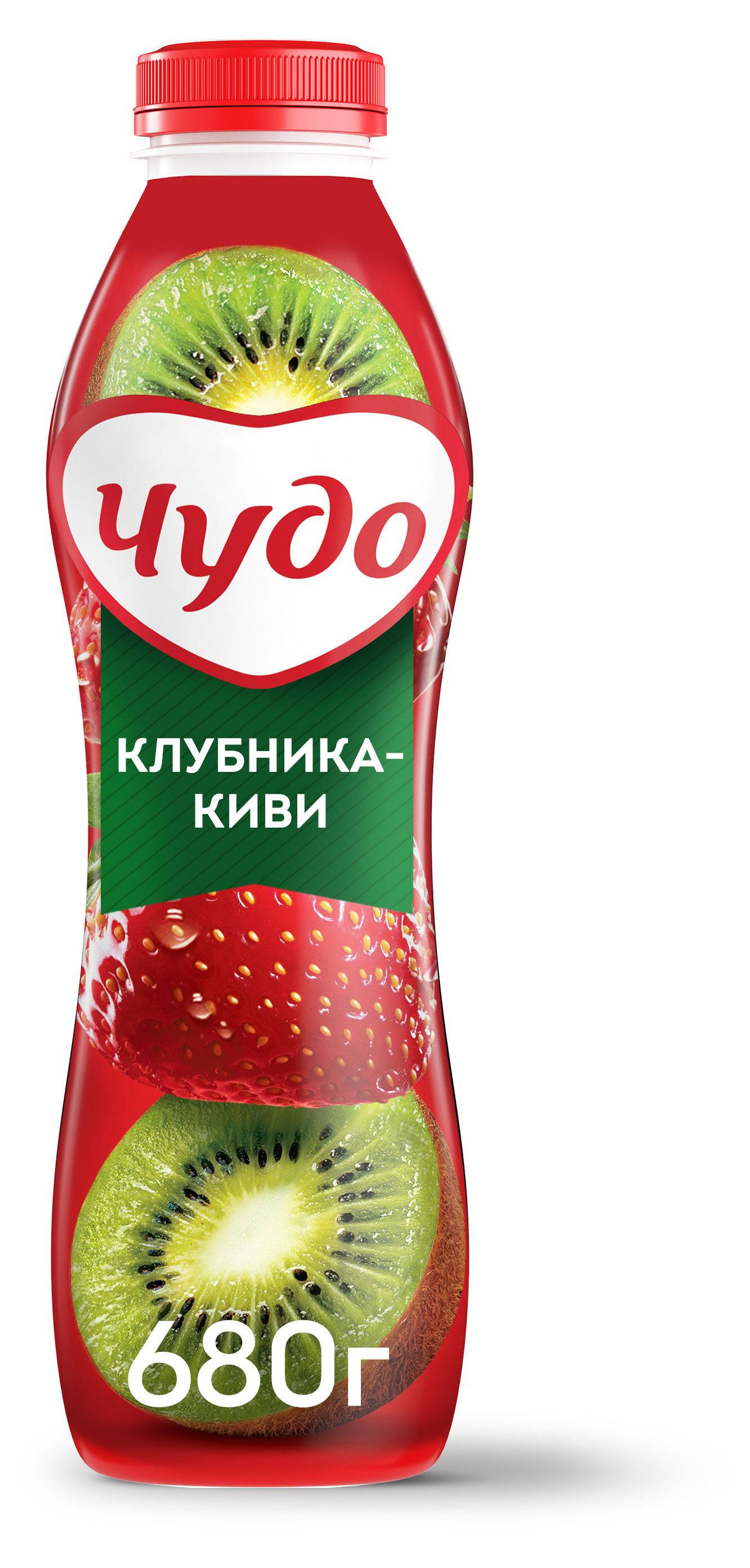 Йогурт питьевой «Чудо» Клубника-Киви 1,9% БЗМЖ, 680 г