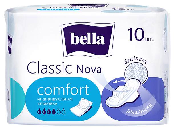 Прокладки гигиенические Bella Classic Nova Komfort, 10 шт