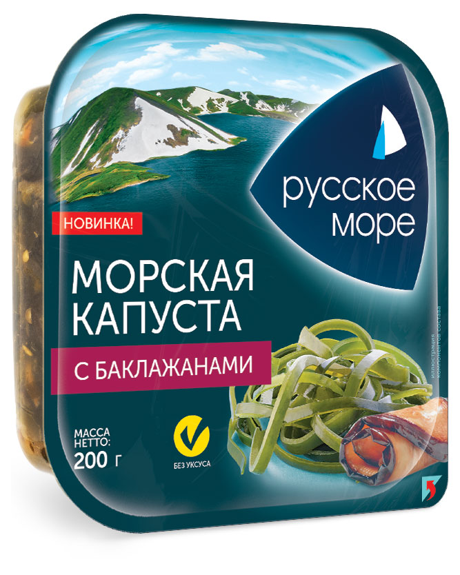 Морская капуста «Русское море» по-корейски с баклажанами, 200 г