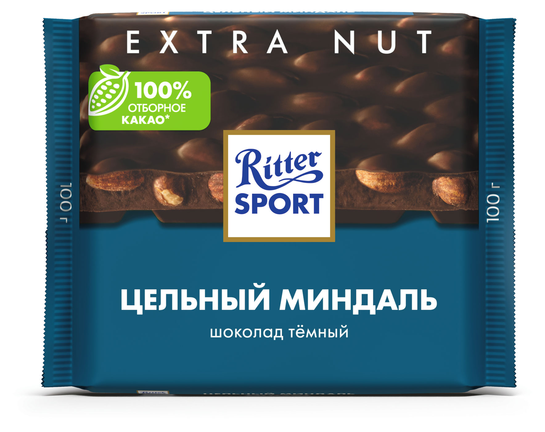 Шоколад темный Ritter Sport Цельный миндаль Германия, 100 г