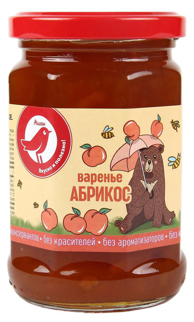 Варенье АШАН Красная птица абрикосовое, 380 г