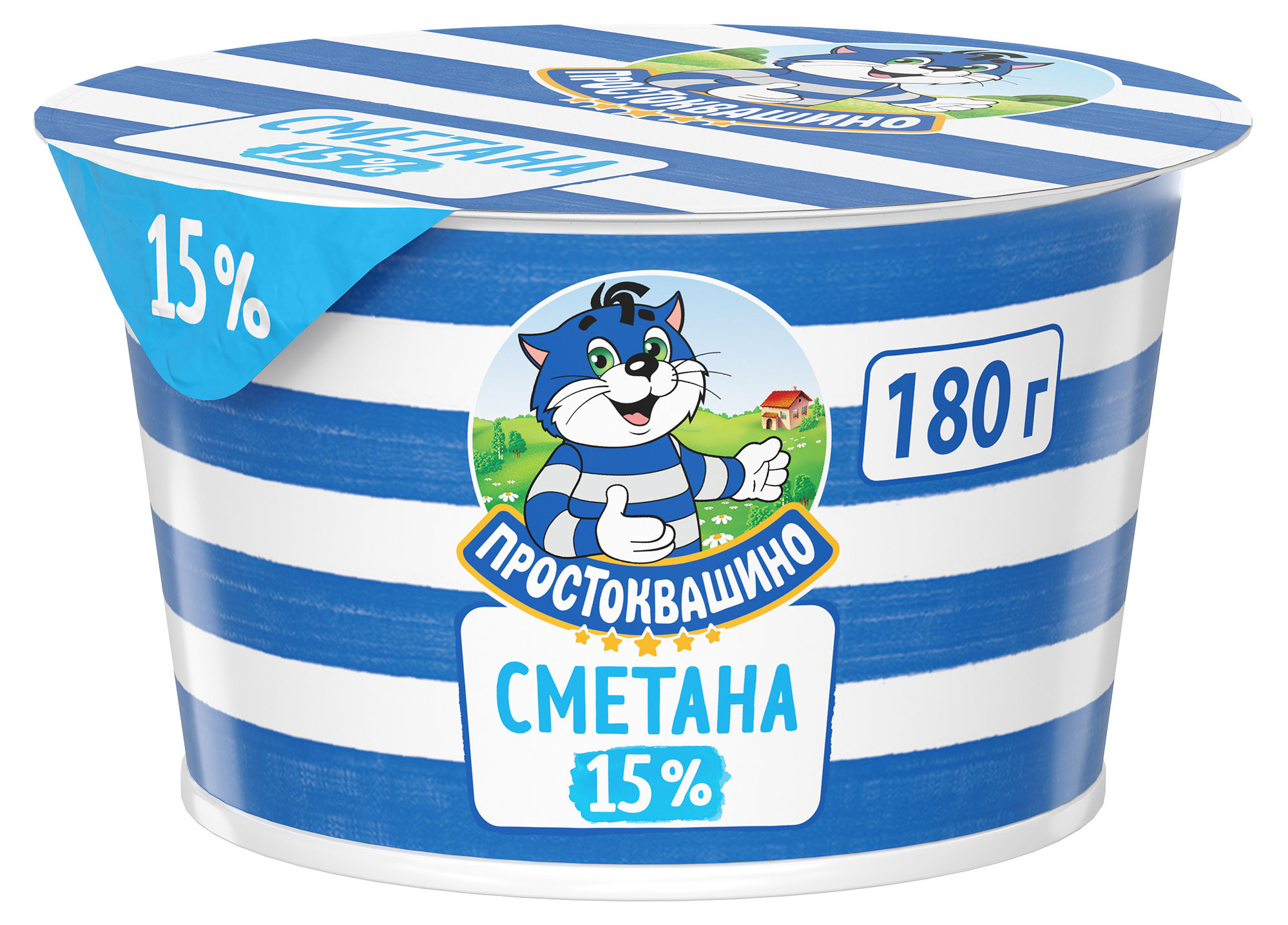 Сметана «Простоквашино» 15%, 180 г