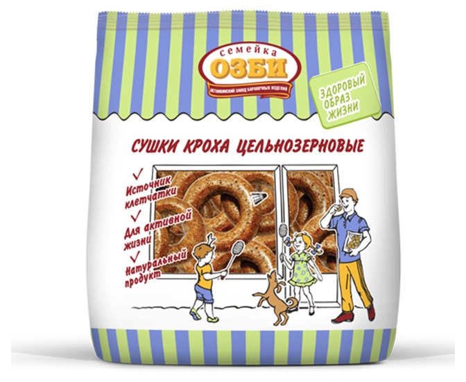 Сушки «Семейка ОЗБИ» цельнозерновые, 200 г