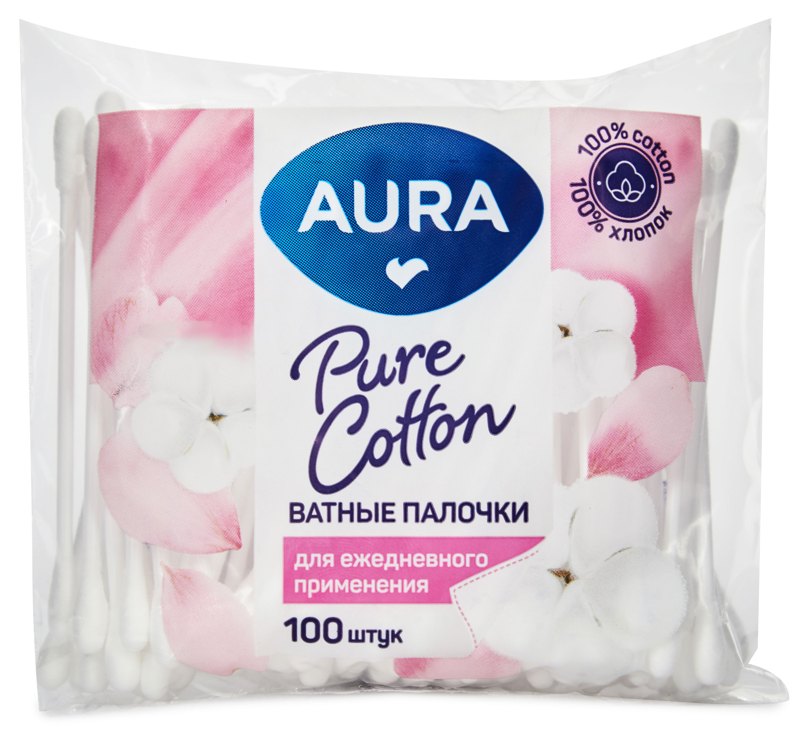 Ватные палочки Aura Cotton Buds, 100 шт