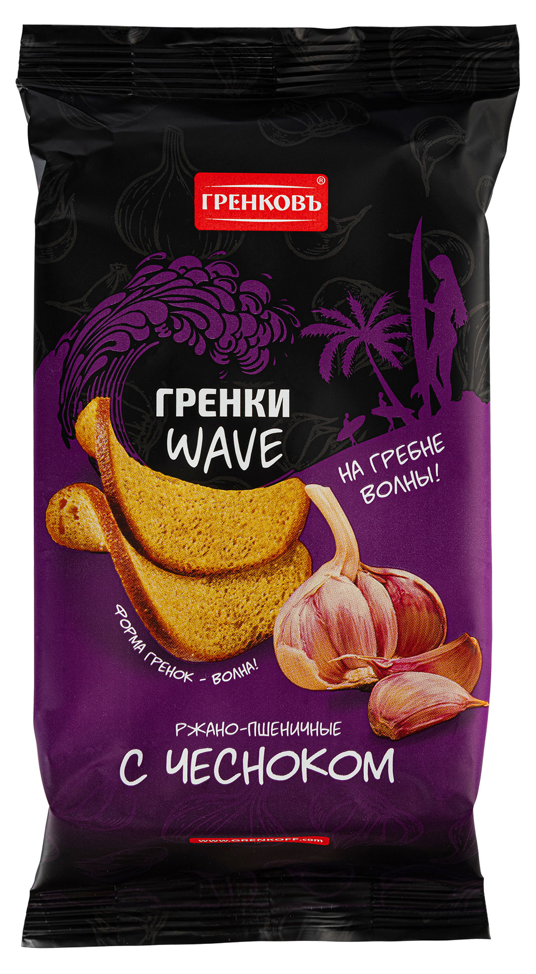 Гренки «Гренковъ» Wave чеснок, 75 г