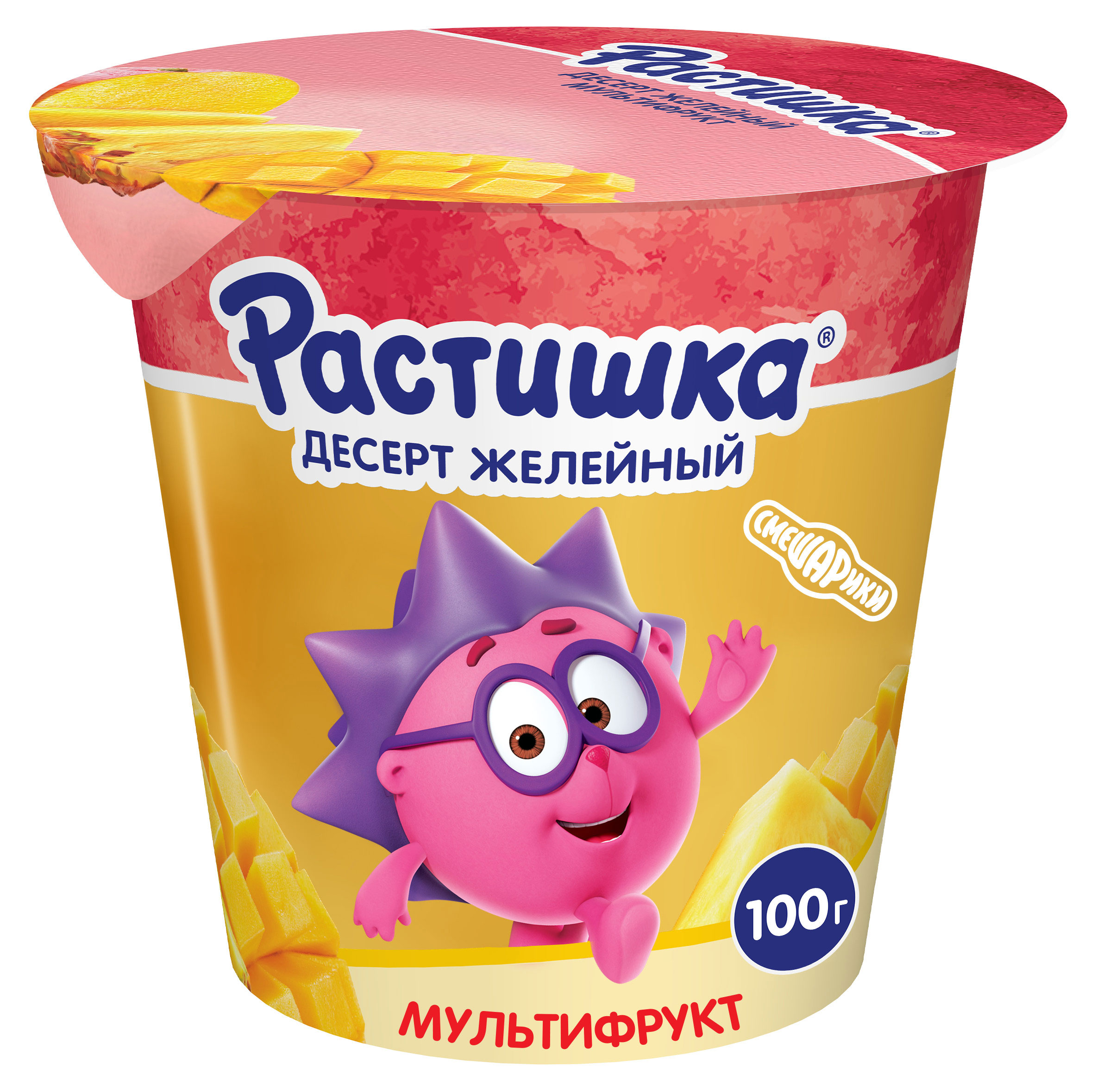 Десерт детский «Растишка» желе мультифрукт 0%, 100 г