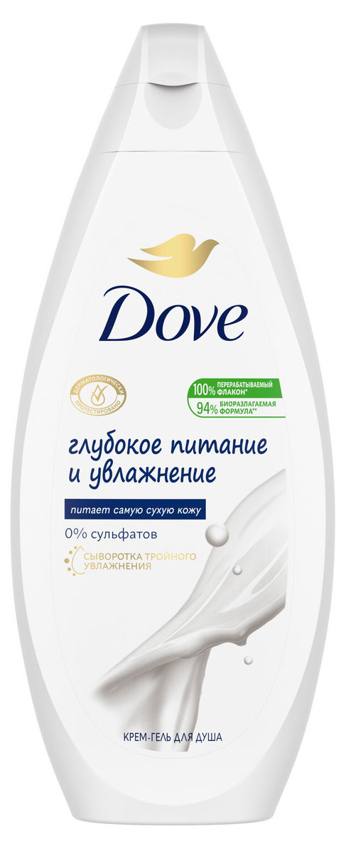 Гель для душа «Дав» Глубокое питание и увлажнение, 250 мл