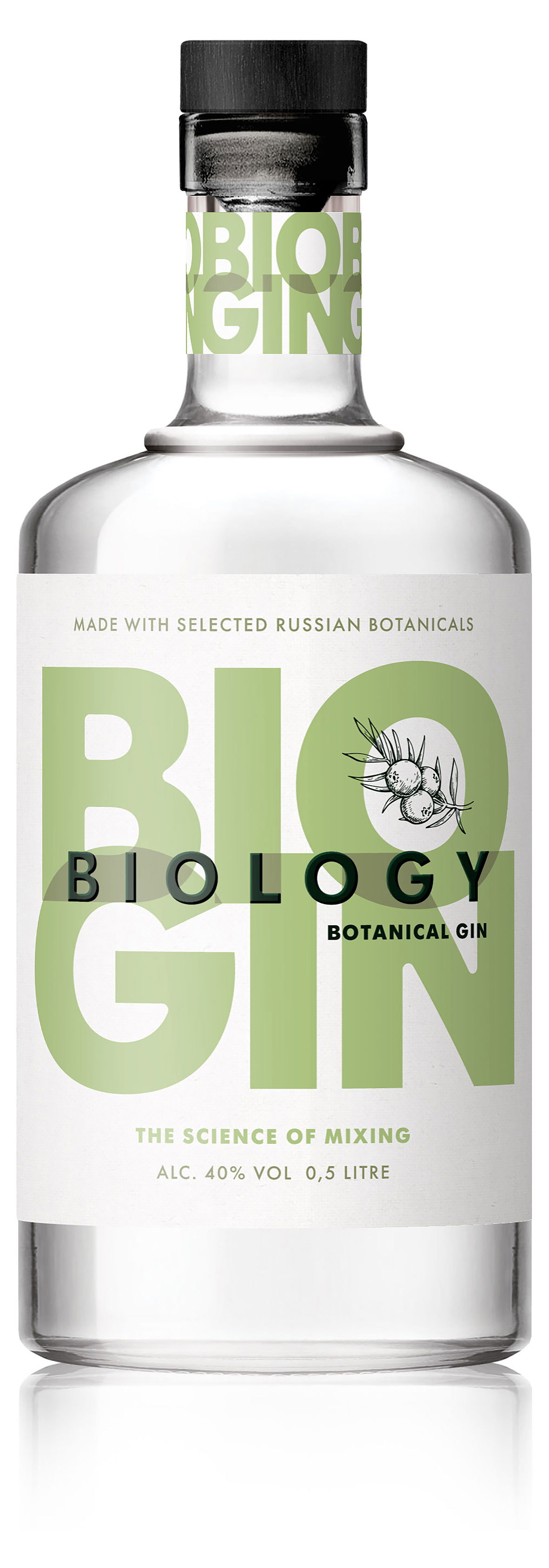 Джин BIOLOGY 40% Россия, 0,5 л