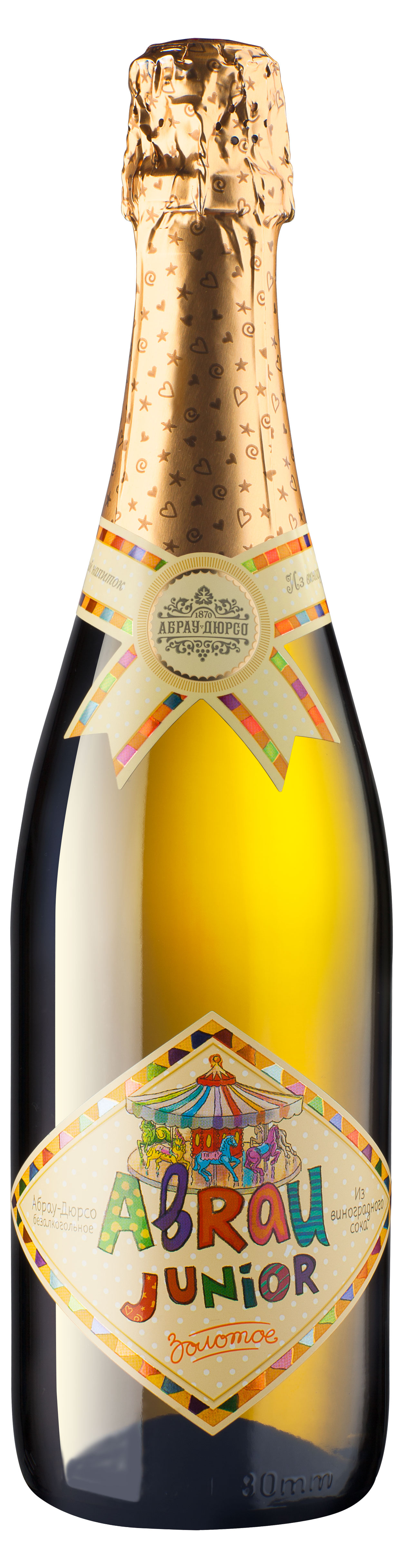 Напиток безалкогольный Abrau Junior Золотое с соком из винограда, 0,75 л