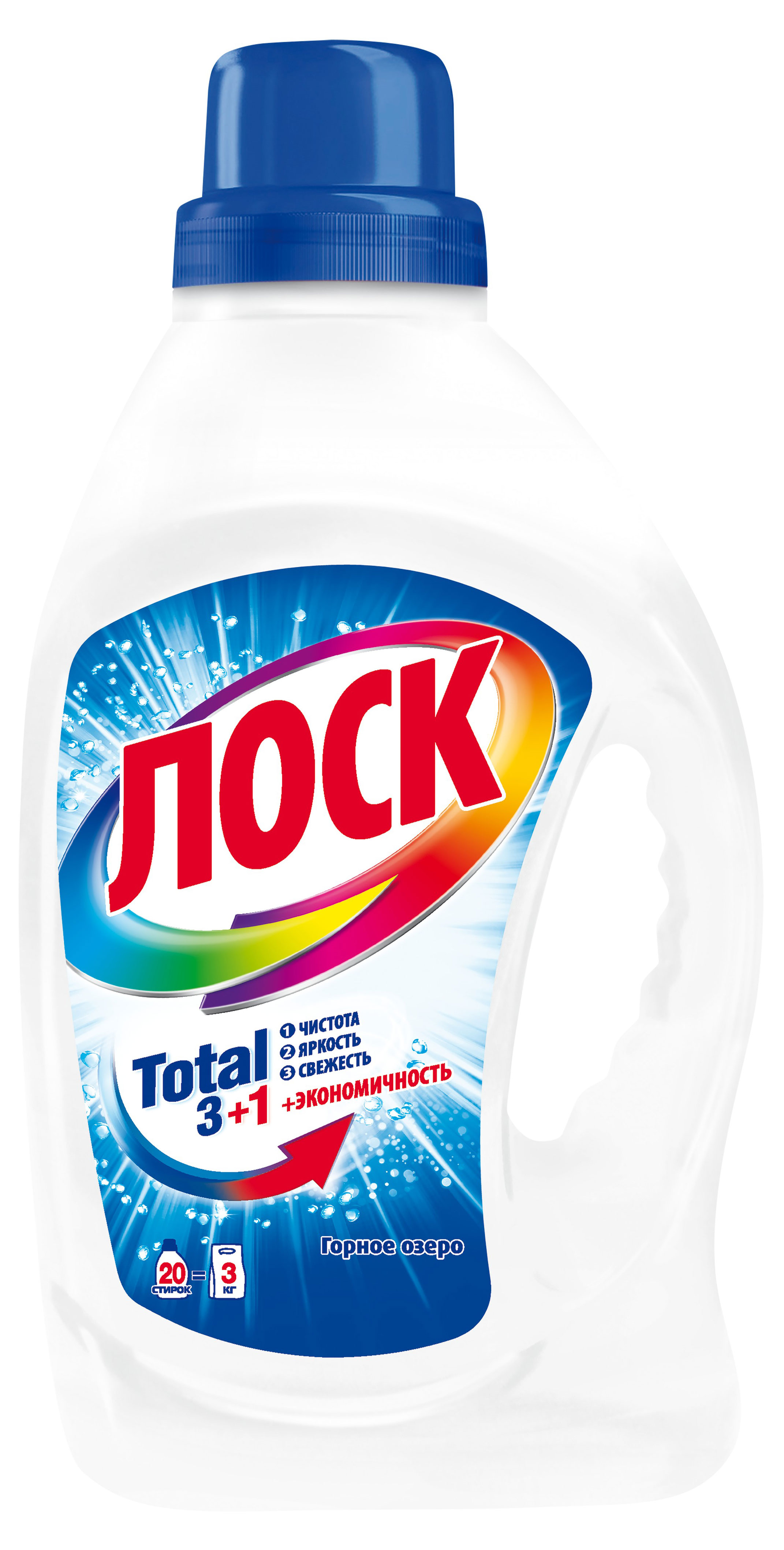 Гель для стирки «Лоск» Горное озеро для белого белья, 1,3 л (20 стирок)