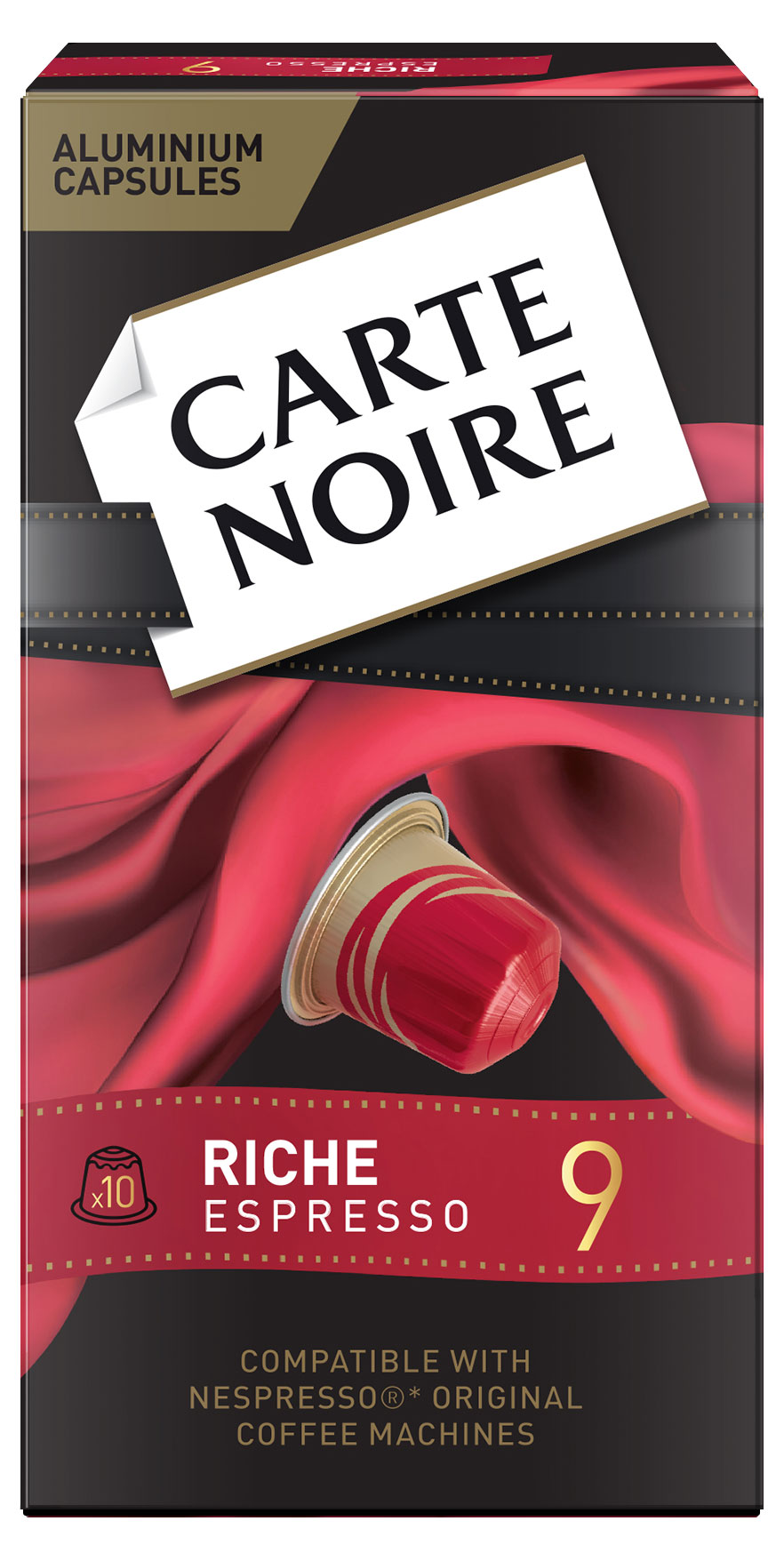 Кофе в капсулах Carte Noire Rich Espresso № 9 для системы Nespresso, 10 шт Франция, 52 г