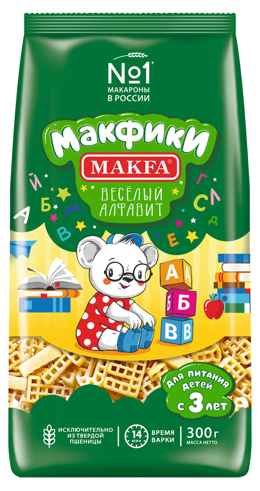 Макаронные изделия Makfa Макфики Веселый алфавит, 300 г