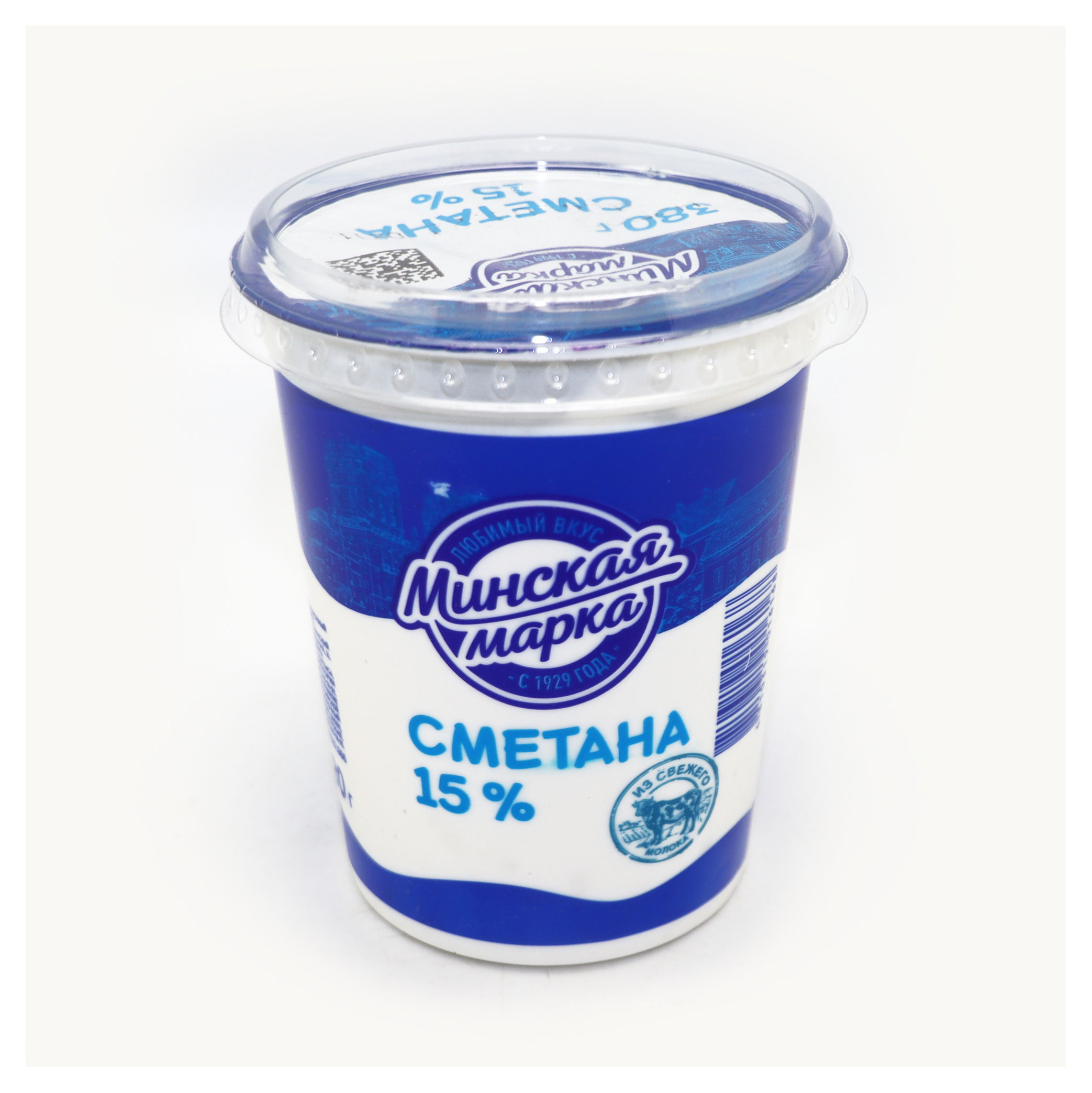 Сметана «Минская марка» 15% БЗМЖ, 380г