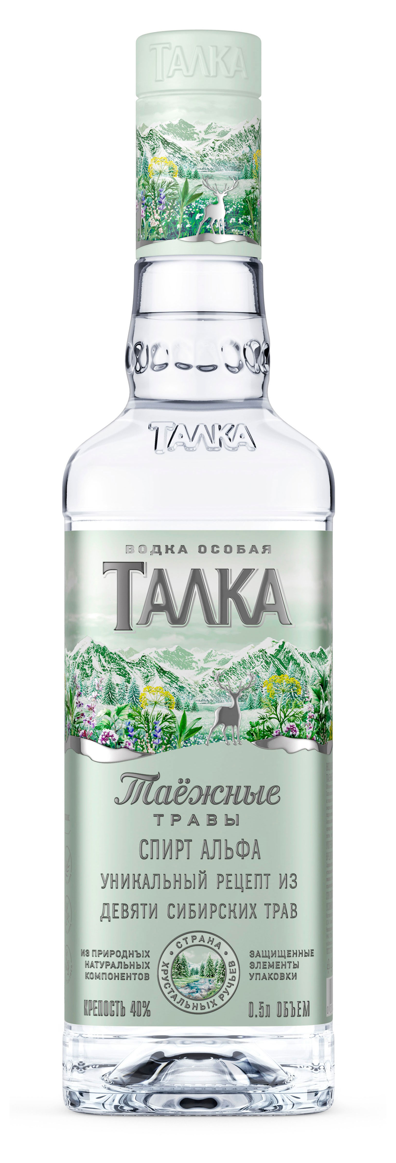 Водка «Талка» Таежные травы Россия, 0,5 л