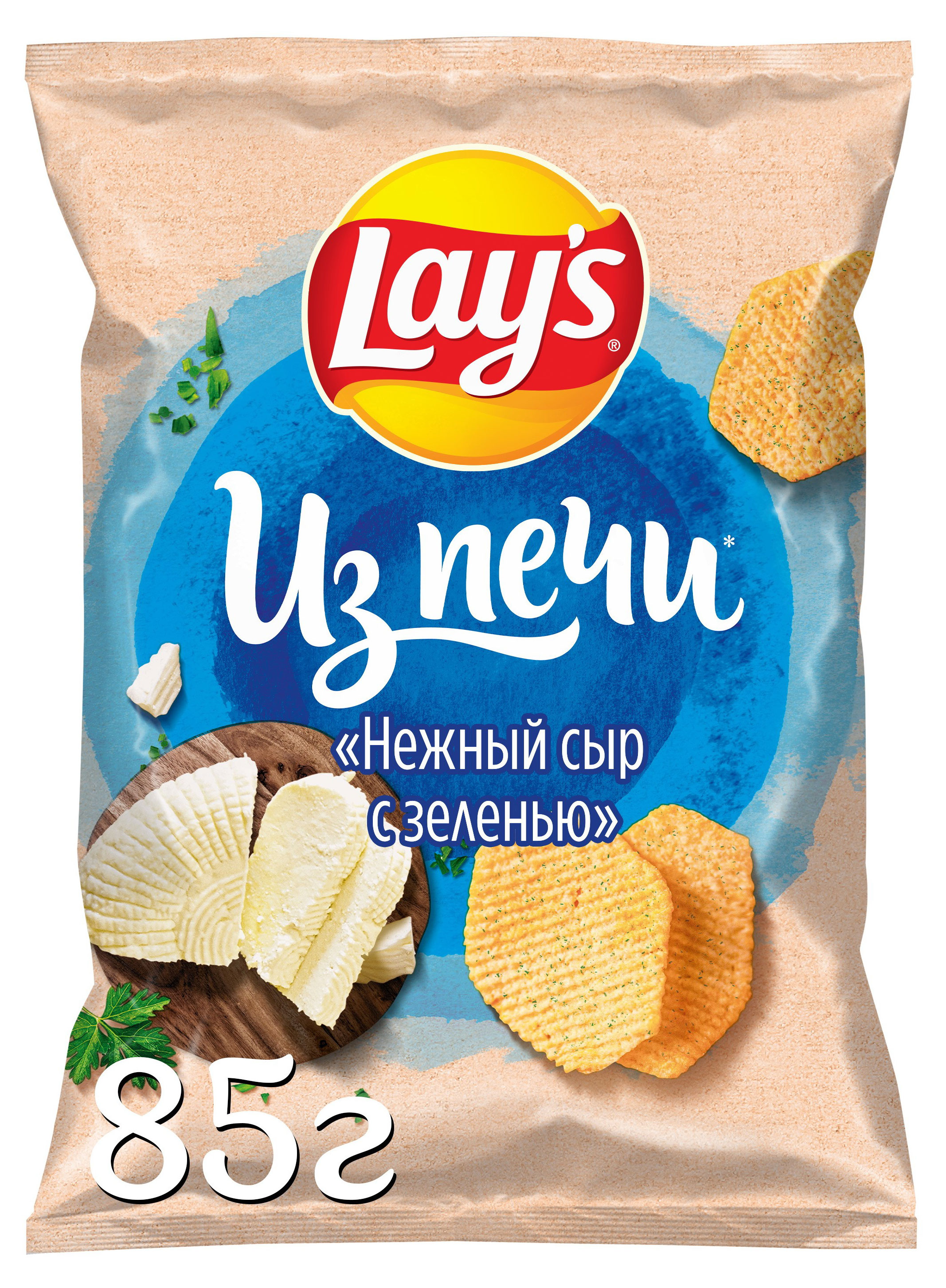 Чипсы картофельные Lay's из печи Нежный сыр и зелень, 85 г