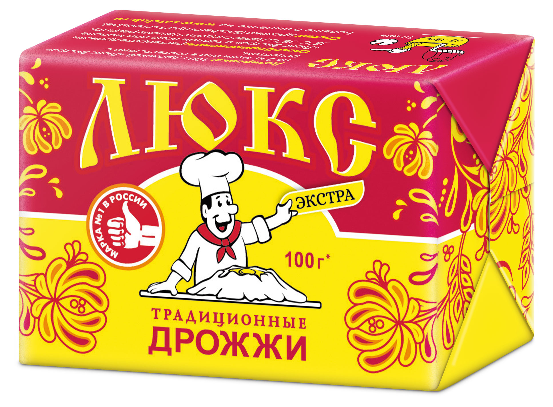 Дрожжи традиционные «Саф-Нева» Люкс экстра хлебопекарные прессованные охлажденные, 100 г