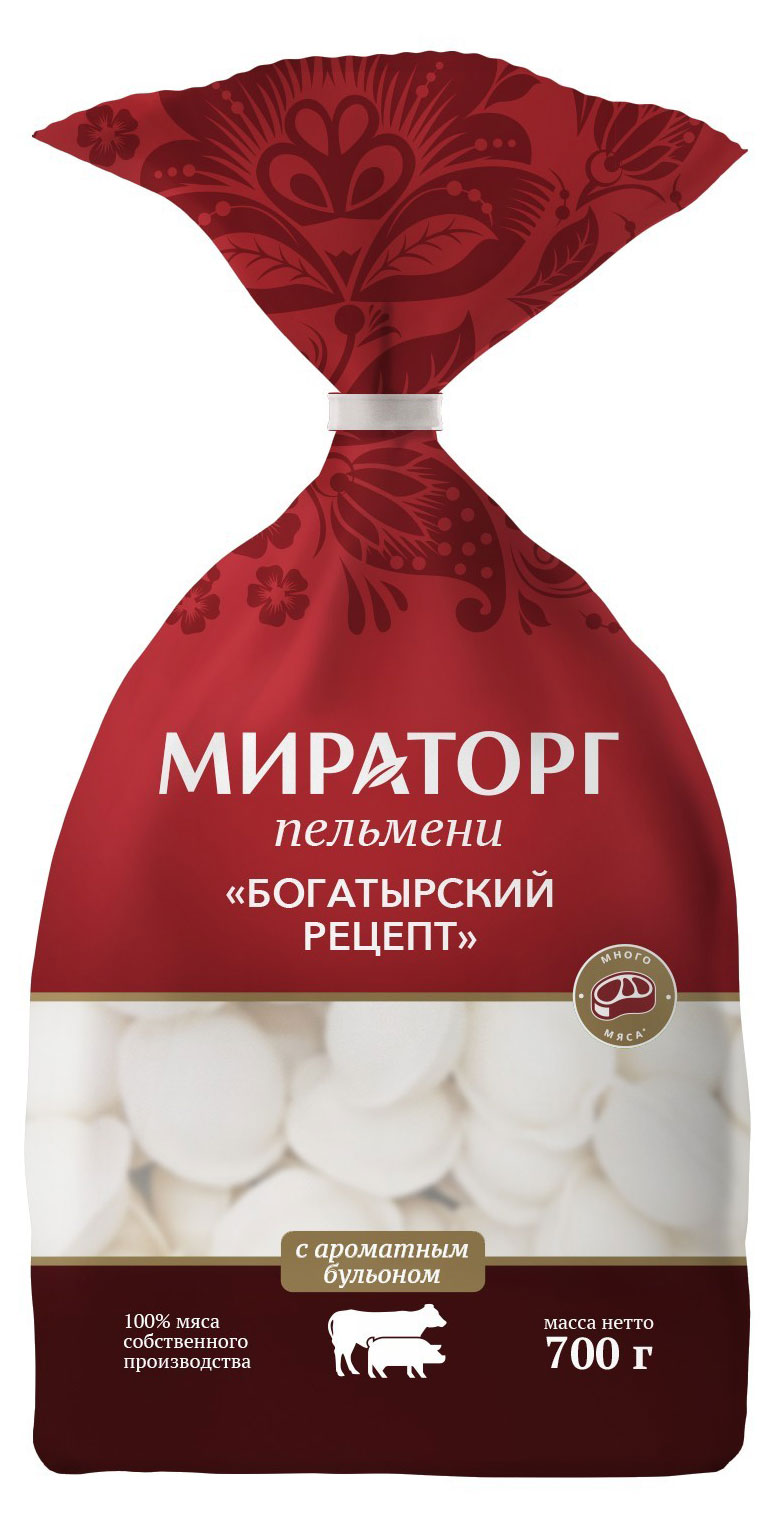 Пельмени «Мираторг» Богатырский рецепт, 700 г