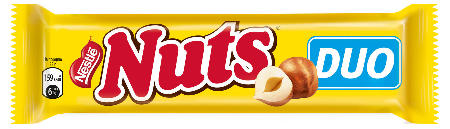 Шоколадные батончики Nuts с орехами мультипак, 66 г