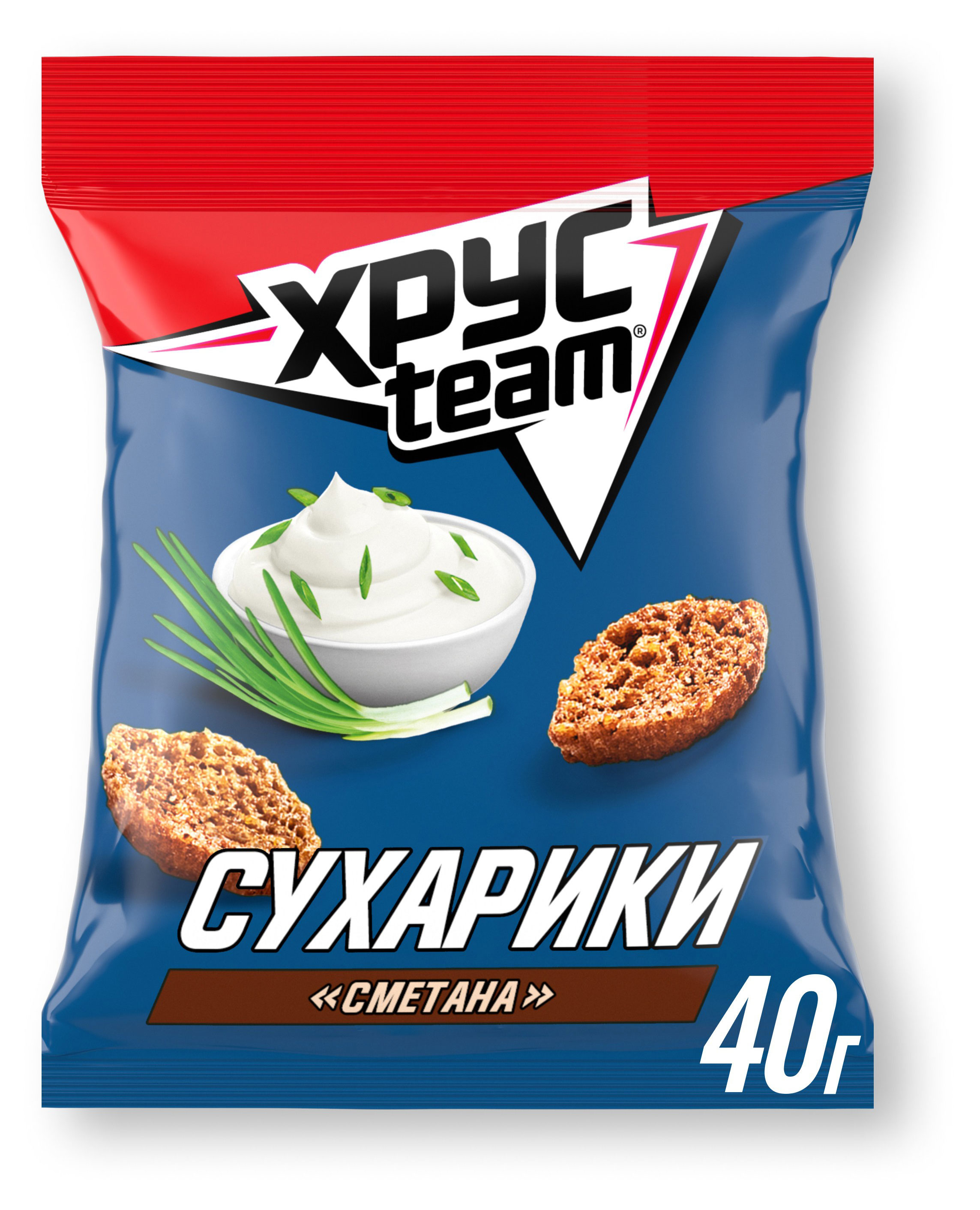 Сухарики ржаные Хрусteam со вкусом сметаны, 40 г