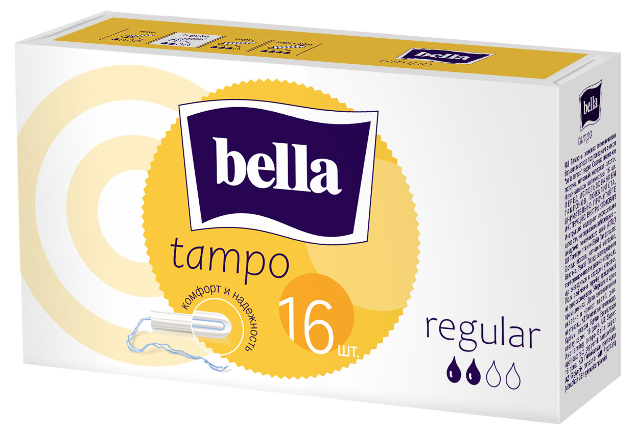 Тампоны гигиенические Bella Tampo Regular без аппликатора, 16 шт