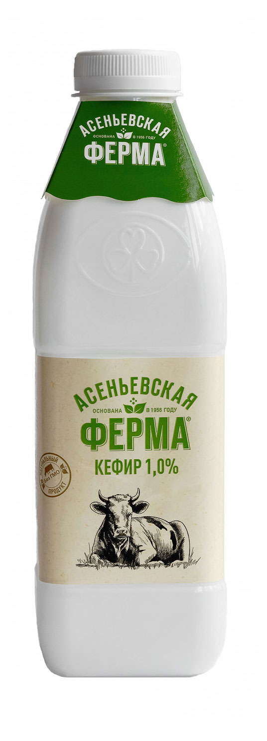 Кефир «Асеньевская ферма» 1% БЗМЖ, 900 г