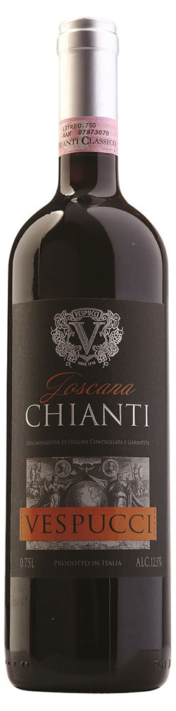 Вино Vespucci Chianti красное сухое Италия, 0,75 л