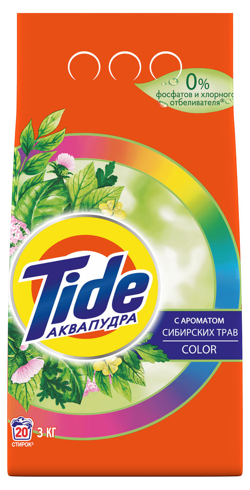 Стиральный порошок Tide Автомат Сибирские Травы Color, 3 кг (20 стирок)