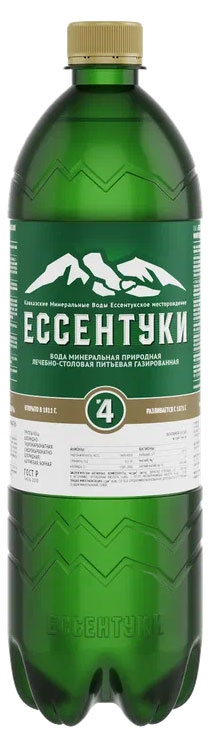 Вода минеральная «Ессентуки» №4 газированная, 1 л