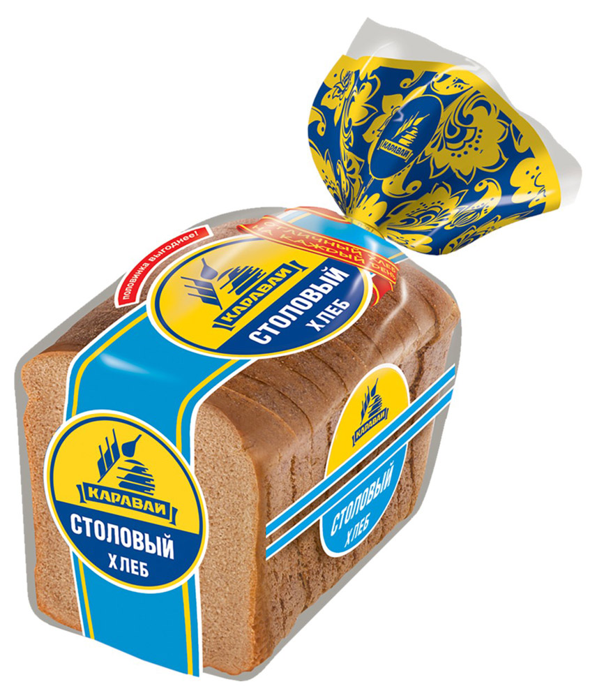 Хлеб ржано-пшеничный «Каравай» Столовый нарезка, 375 г