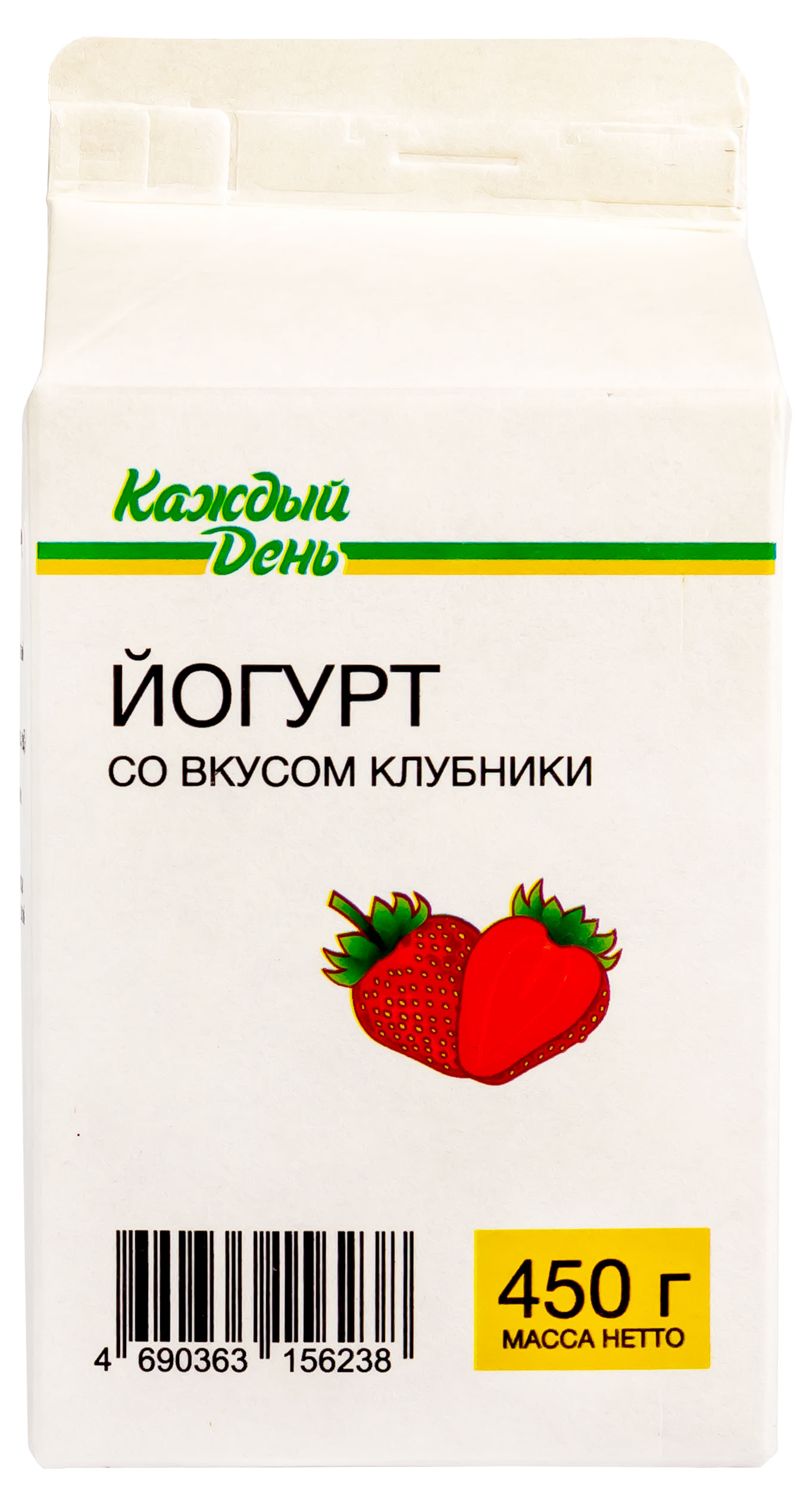 Йогурт питьевой «Каждый день» с клубникой 1,5%, 450 г