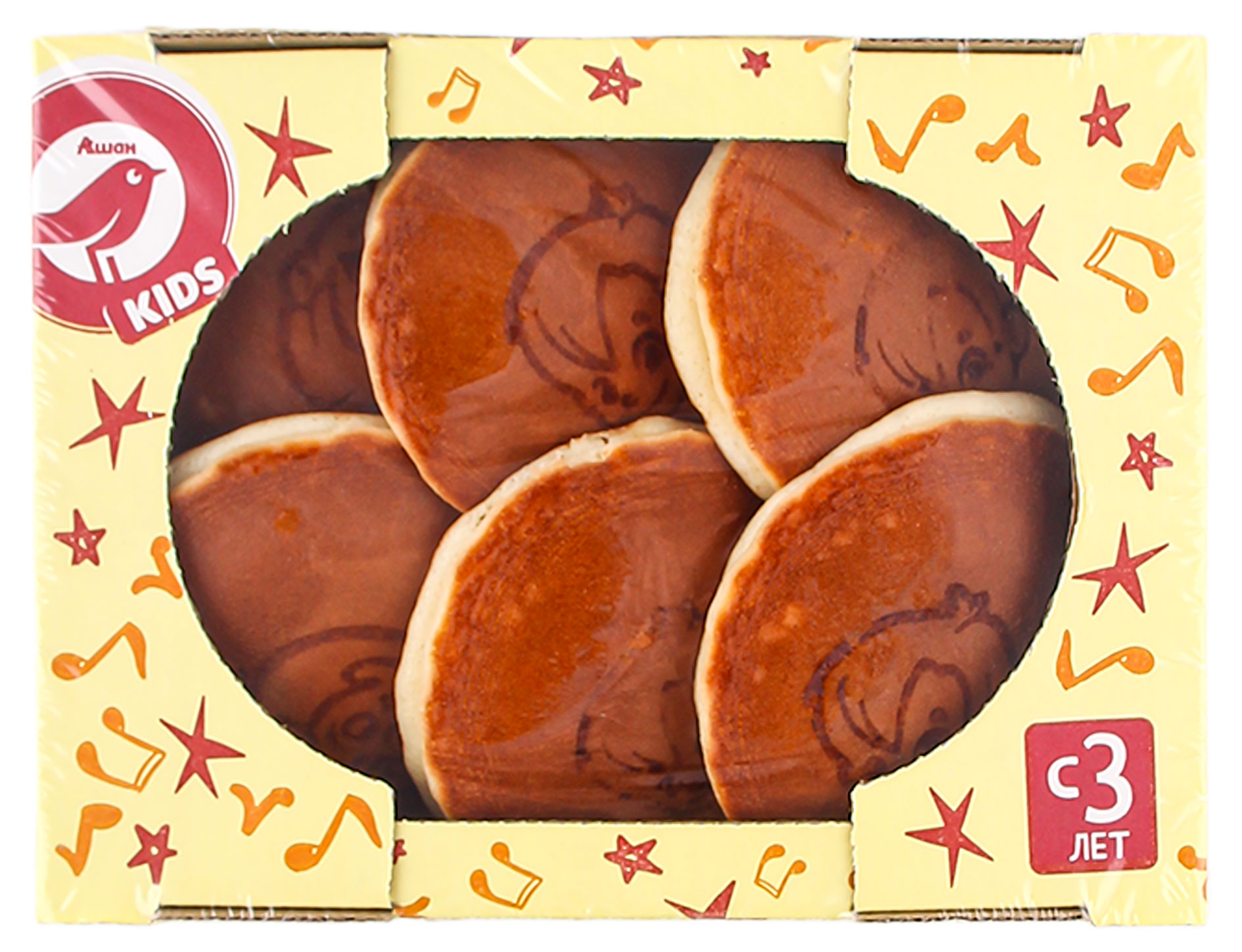 Печенье бисквитное АШАН Красная птица Kids со вкусом клубники, 240 г