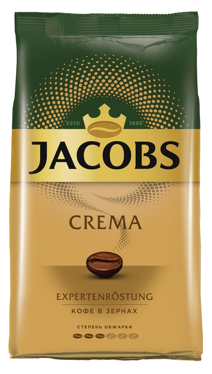 Кофе в зернах Jacobs Сrema жареный, 1 кг