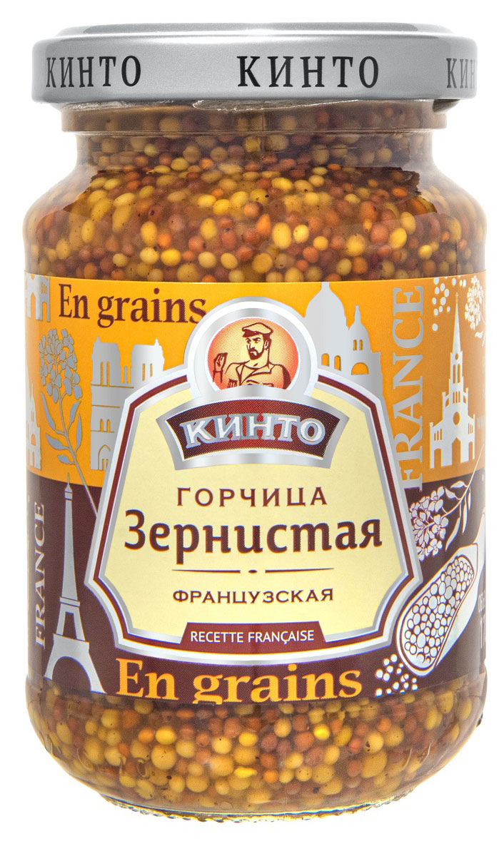 Горчица «Кинто» Французская зернистая, 170 мл