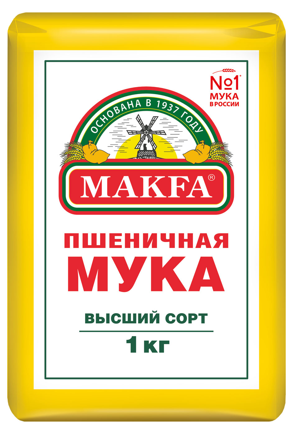 Мука пшеничная MAKFA, 1 кг