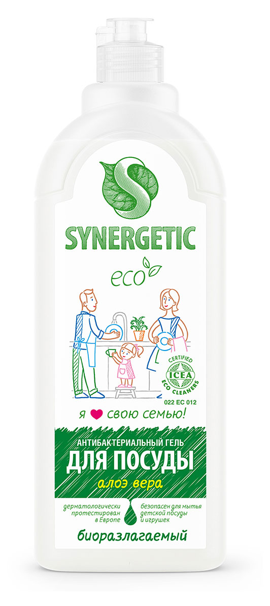 Средство для мытья посуды Synergetic Алоэ, 1 л