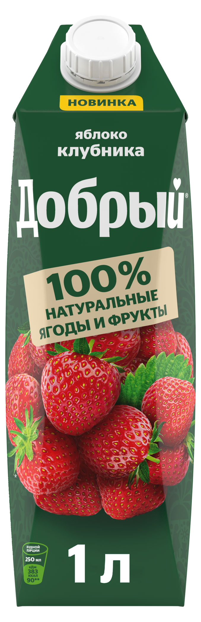 Напиток сокосодержащий «Добрый» Яблоко-Клубника, 1 л