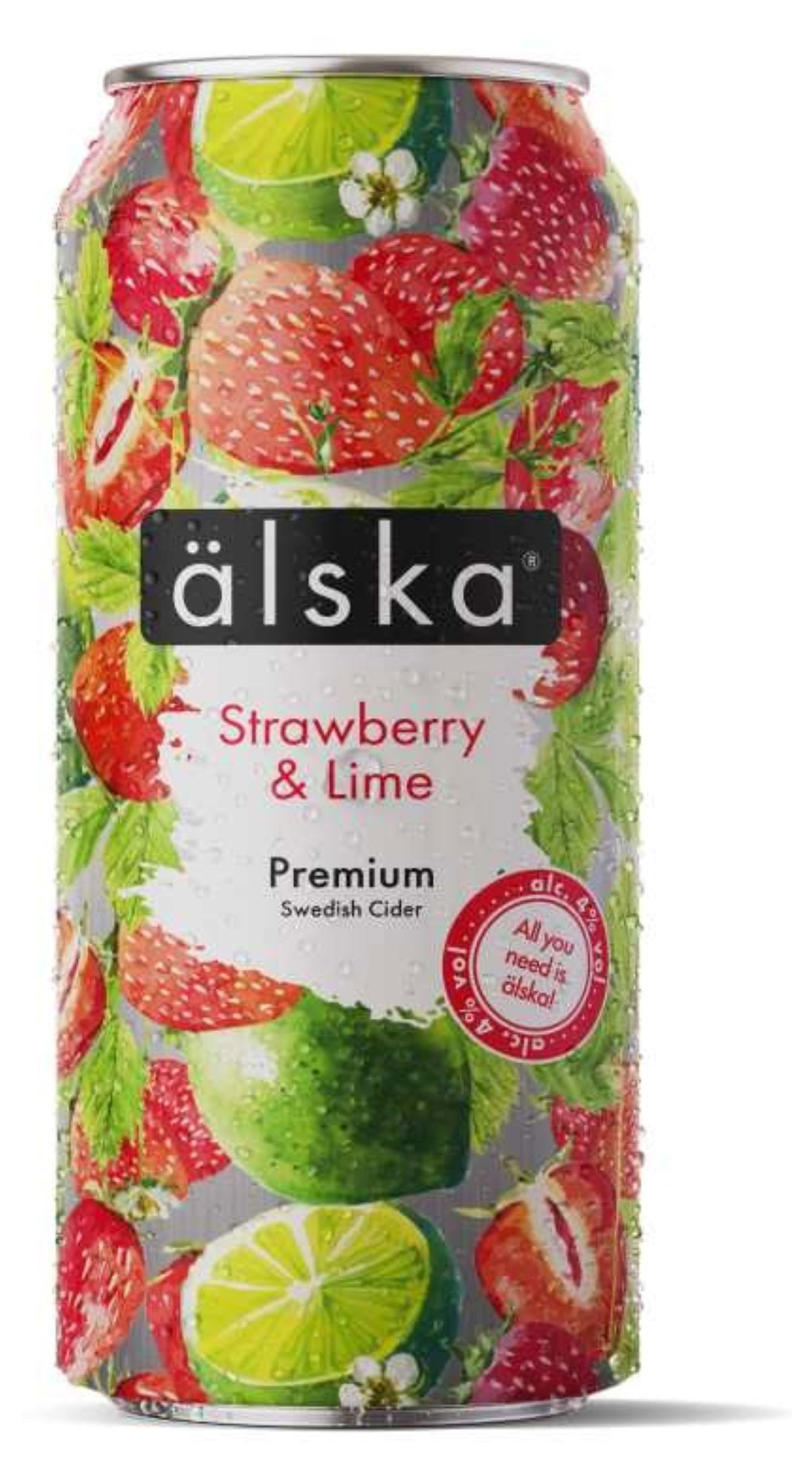 Сидр Alska Strawberry & Lime со вкусом клубники и лайма, 440 мл