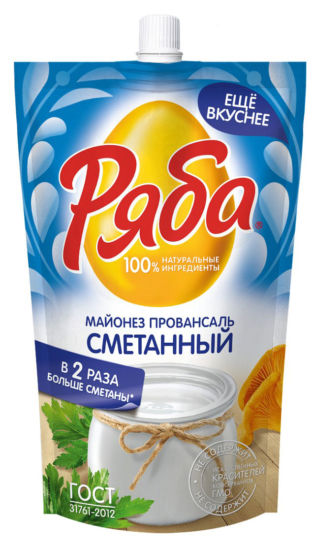 Майонез «Ряба» Сметанный 50,5%, 330 г