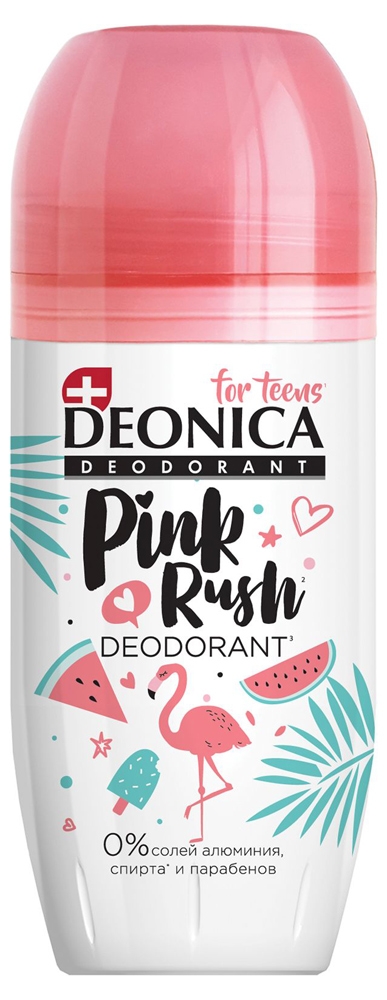 Дезодорант шариковый Deonica for Teens Pink Rush, 50 мл