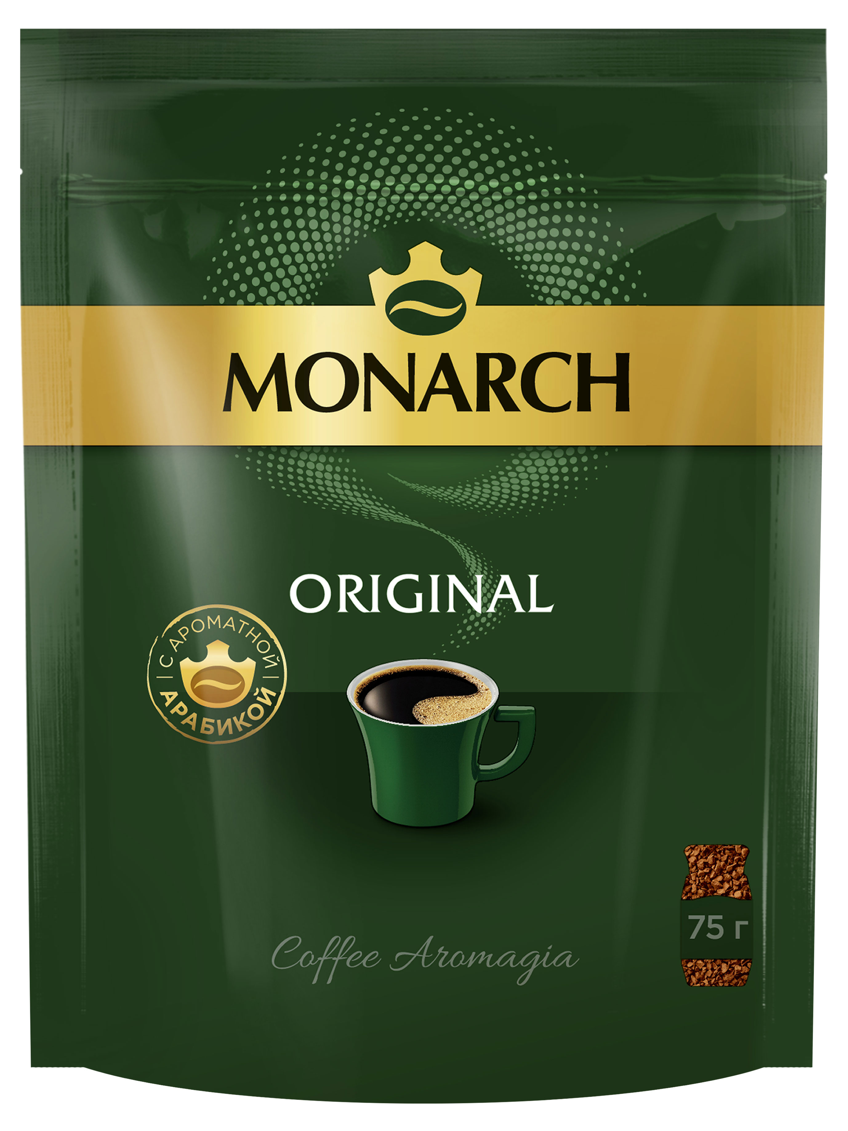 Кофе растфоримый MONARCH Аромагия сублимированный, 75 г