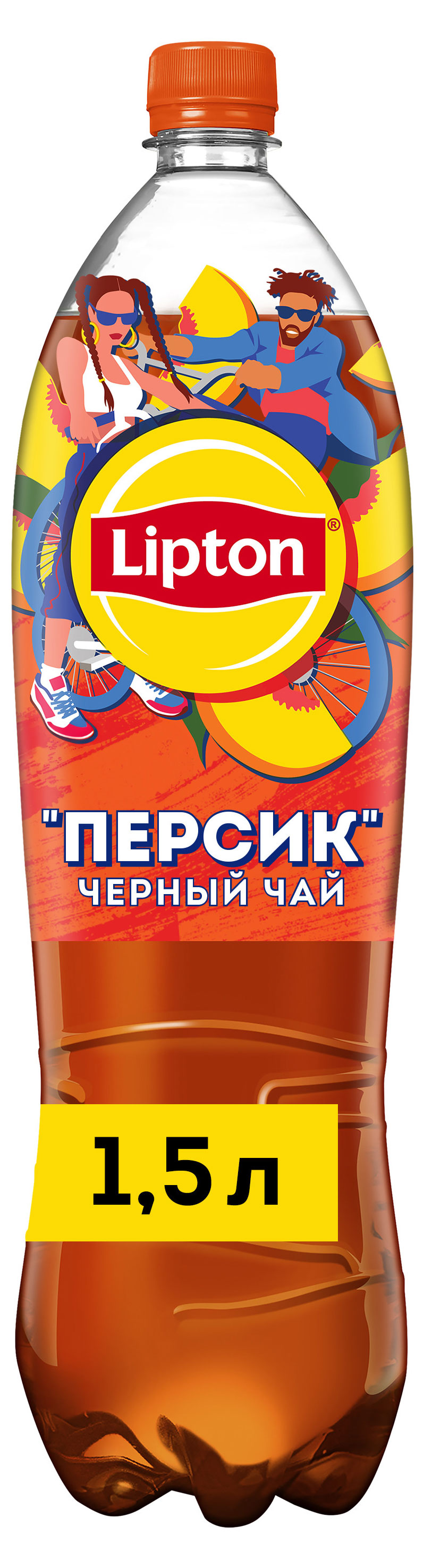 Чай черный Lipton персик, 1,5 л