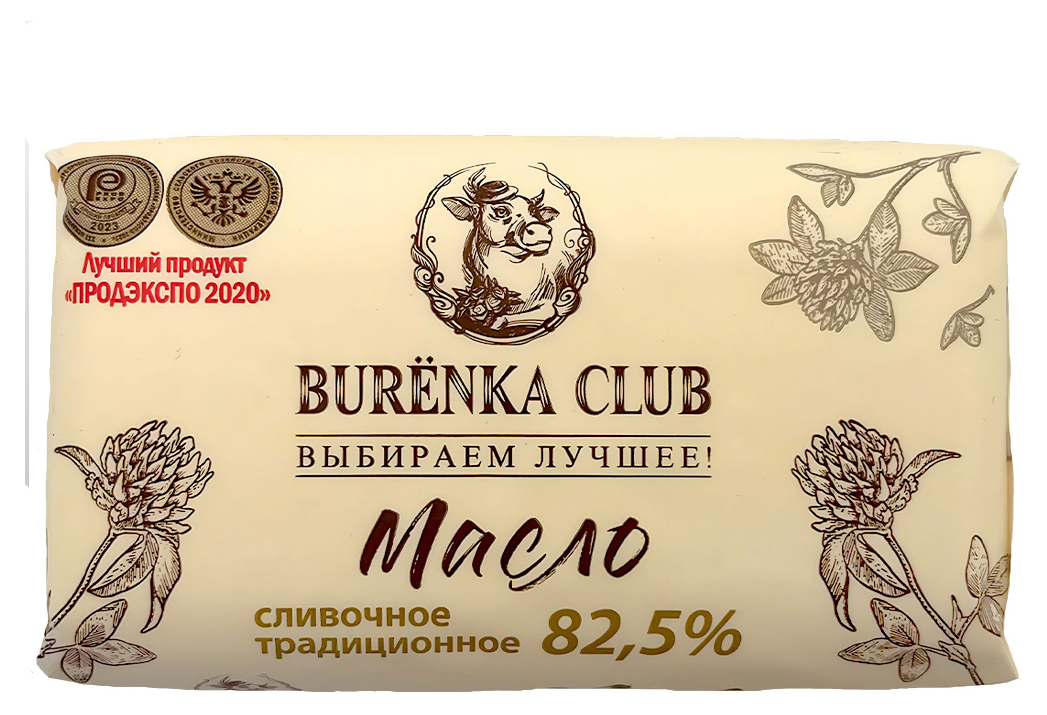 Масло сливочное Burenka Club Традиционное 82,5% БЗМЖ, 180 г