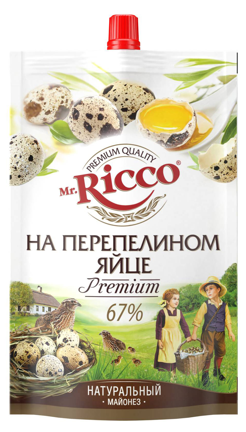 Майонез Mr.Ricco На перепелином яйце 67%, 220 мл