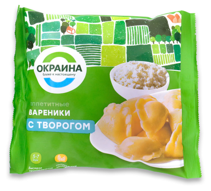 Вареники «Окраина» с творогом, 500 г