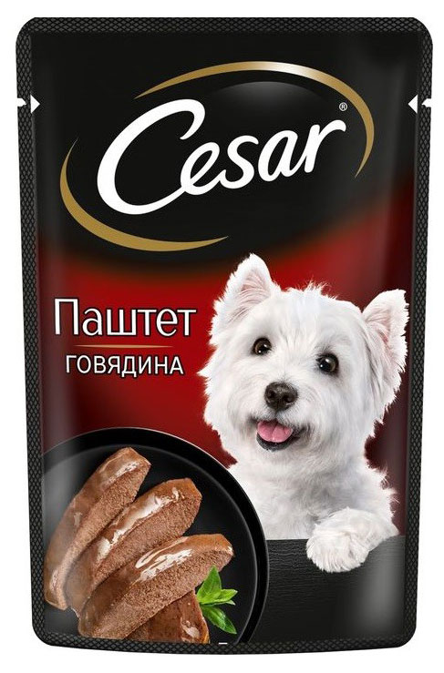 Влажный корм для собак Cesar Паштет с говядиной, 80 г