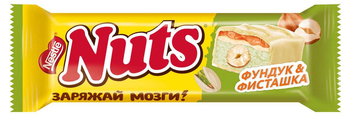 Батончик Nuts фундук и фисташка, 47 г