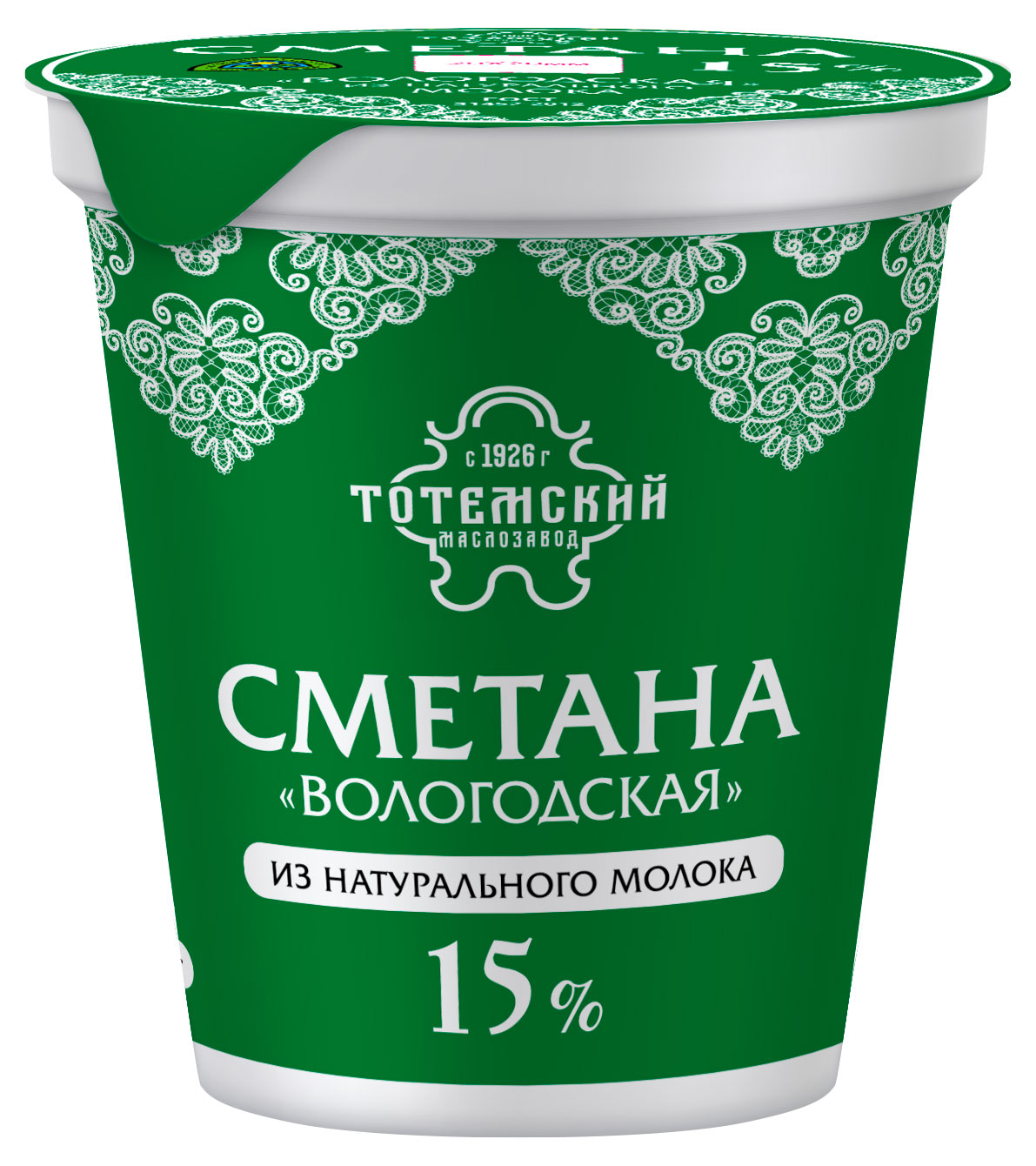 Сметана «Тотемский МЗ» 15% БЗМЖ, 300 г