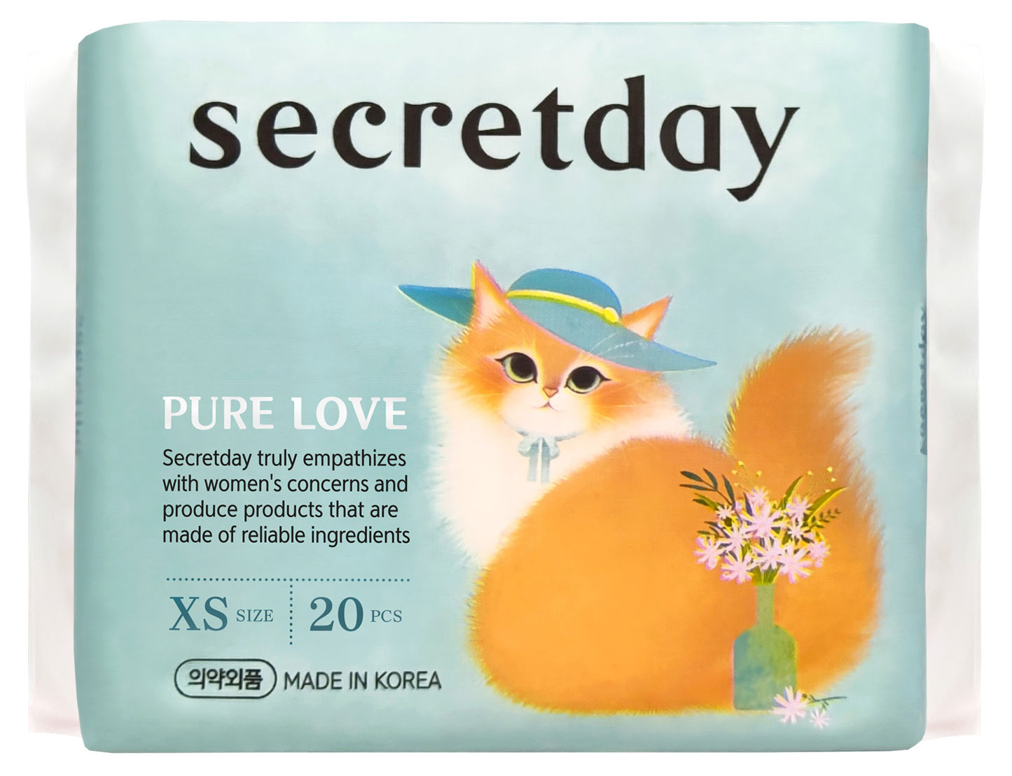 Прокладки ежедневные Secretday хлопковые Pure Love XS, 20 шт