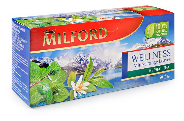 Чай травяной Milford Wellness в пакетиках, 20х2 г